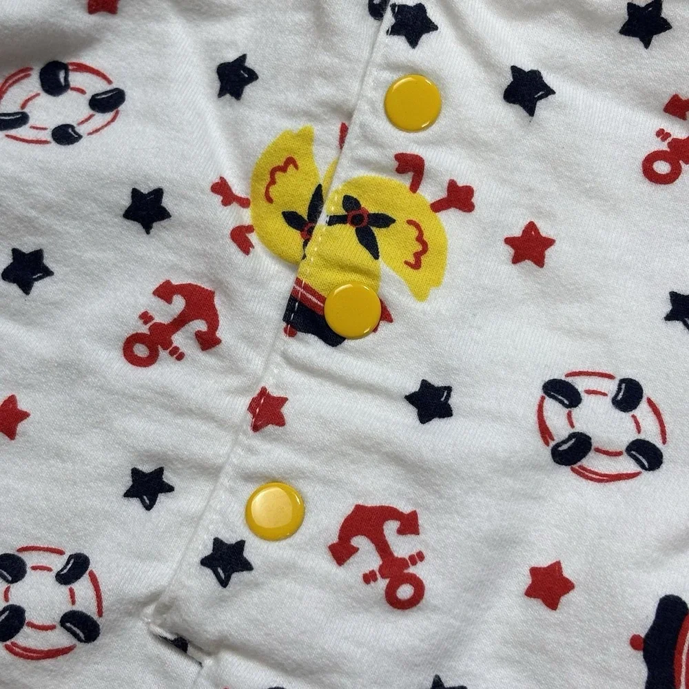 Vintage Class Club Baby Romper 6 Month Ducks Sailor Nautical Anchors Stars